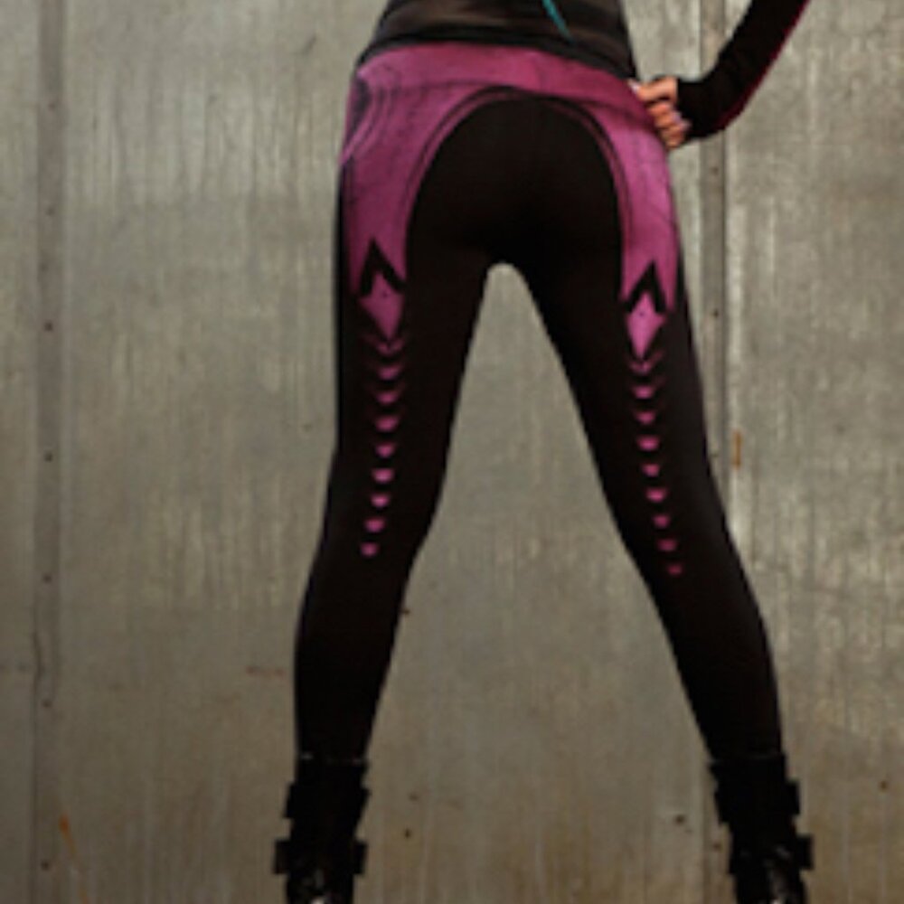 Lip Service Hyperintelligence leggings pants black pink S NWOT - Picture 6 of 6